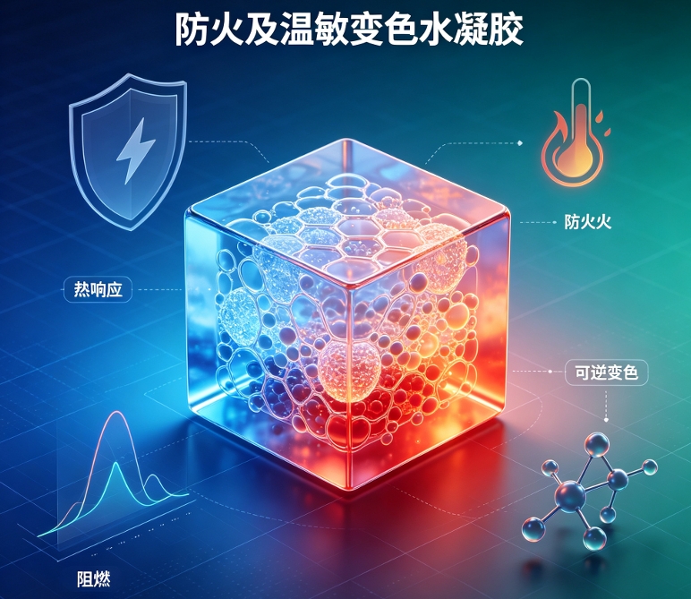 防火及温敏变色水凝胶的制备